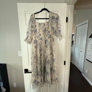 Baltic Born Blue Floral Midi Dress